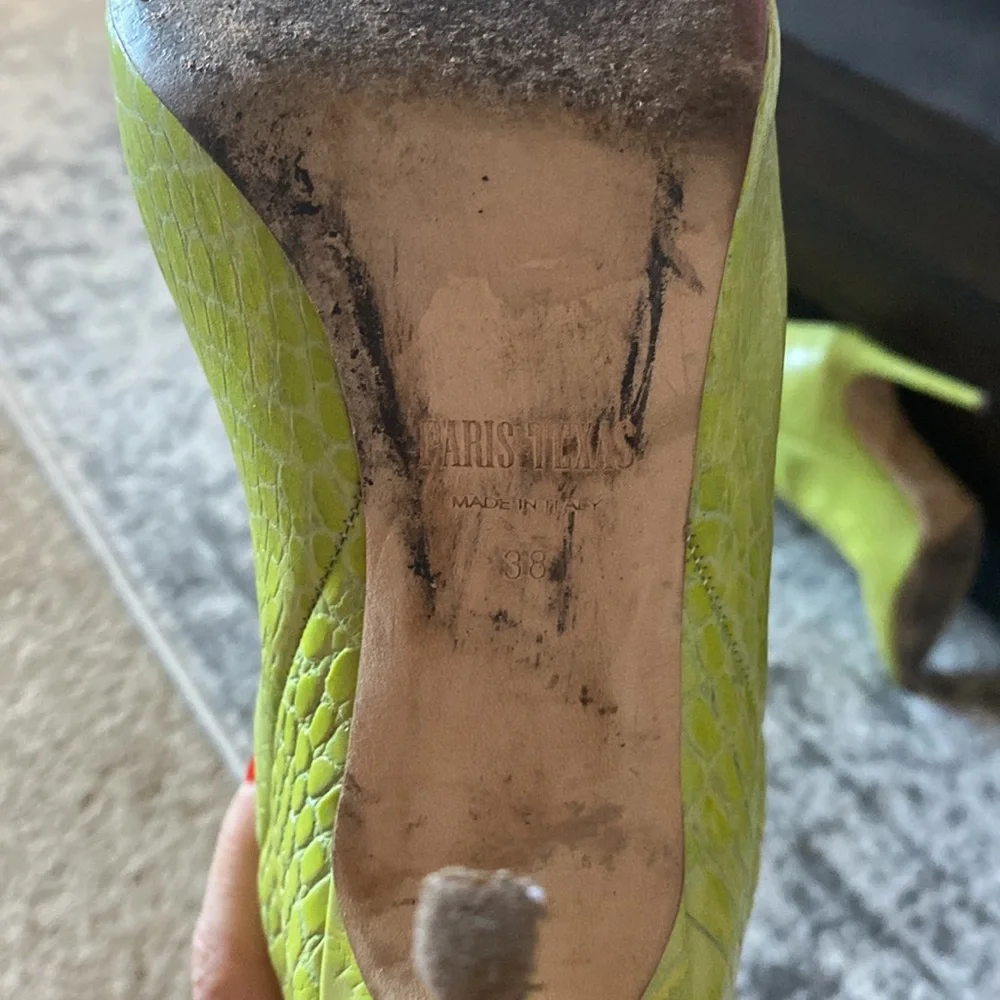 Paris Texas Knee-High Croc-Embossed Leather Boots - Picture 5 of 6